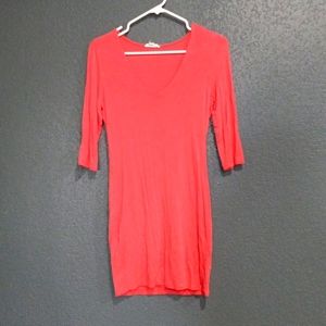 Body con dress  coral color